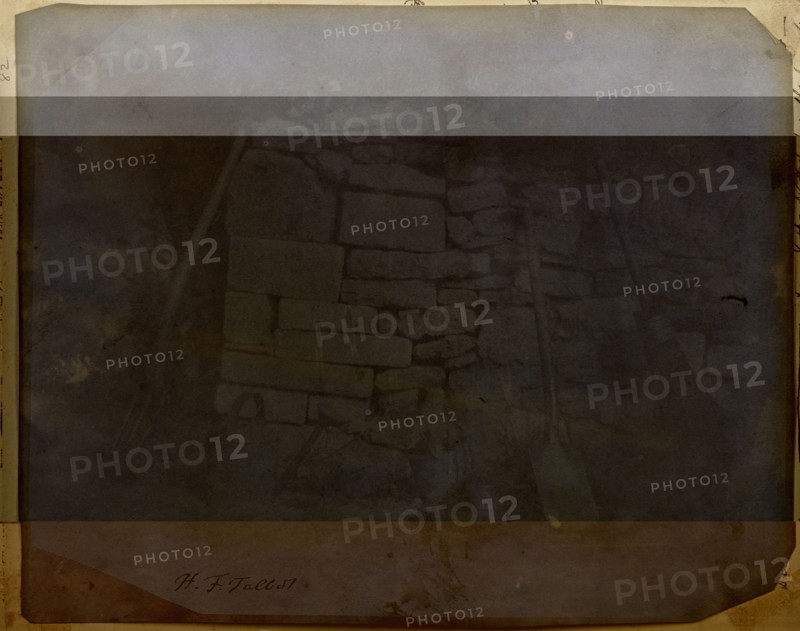 Wall in Melon Ground, Lacock Abbey; William Henry Fox Talbot, English, 1800 - 1877, May 2, 1840; Salted paper print from a