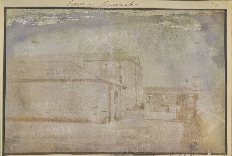 Army Barracks; Capt. Henry Craigie Brewster, British, 1816 - 1905, active 1840s, about 1843; Salted paper print from a Calotype