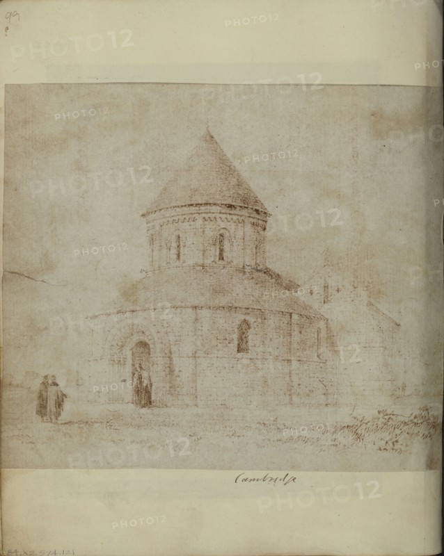 The Church of the Holy Sepulchre and Saint Andrew, Cambridge; British; after 1841; Salted paper print probably from a photogenic