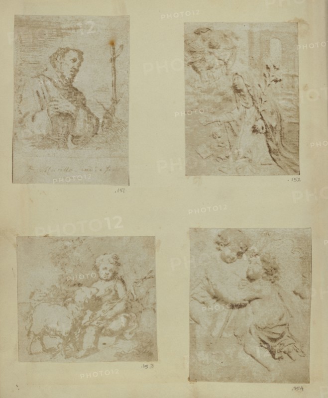 St. Francis. From a supposedly unique etching by Murillo; Nikolaas Henneman, British, 1813 - 1893, 1845–1846; Salted paper