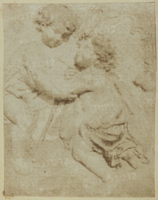 Our Lord and St. John the Baptist; Nikolaas Henneman, British, 1813 - 1893, 1845 - 1846; Salted paper print from a Calotype