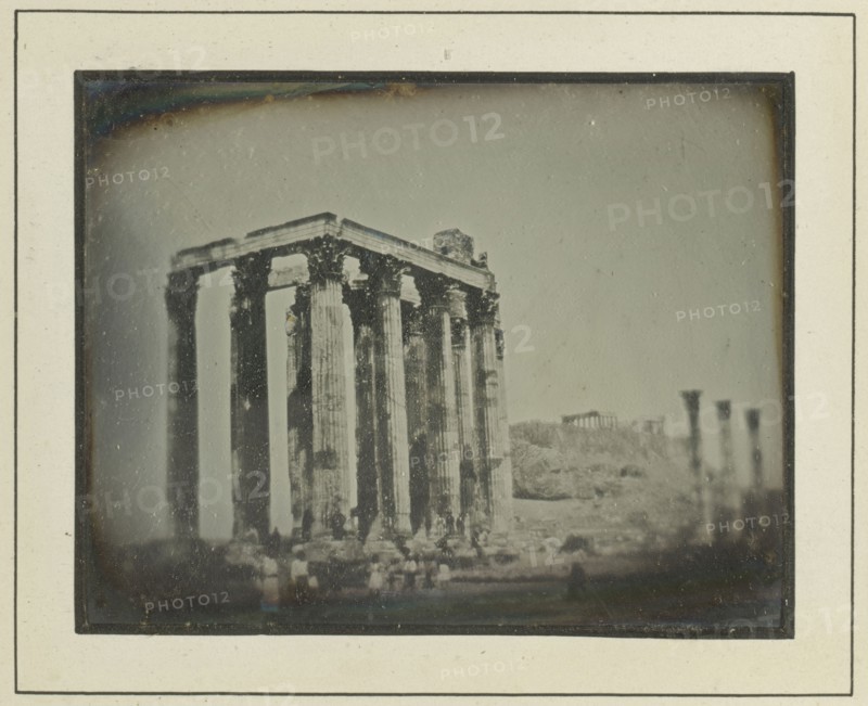 Temple of Olympian Zeus, Athens; Philippos Margaritis, Greek, 1810 - 1892, and Philibert Perraud, French, born 1815