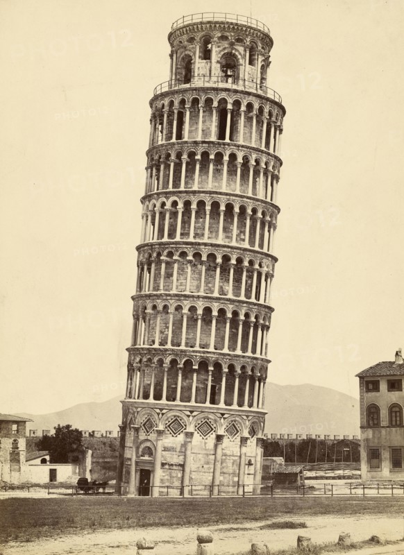 Tower of Pisa; Italian; 1870s - 1880s; Print, Italy
