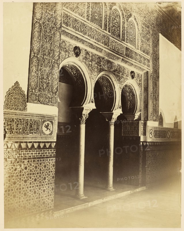 Hall of Ambassadors, Alcazar, Seville; H. Laurent, French, active Egypt and Paris, France 1860s - 1870s, Seville, Spain