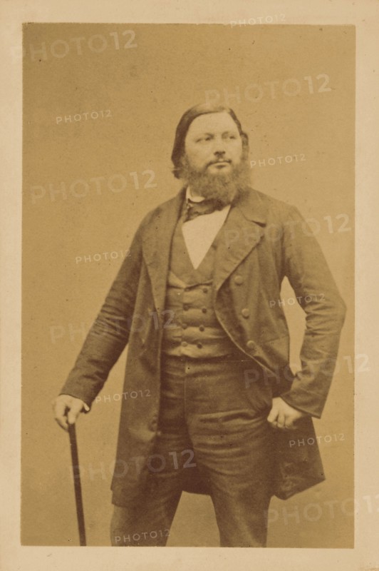 Portrait of Gustave Courbet; French; about 1860 - 1865; Albumen silver print