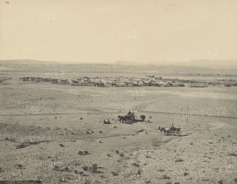 Santo Domingo, New Mexico; John K. Hillers, American, 1843 - 1925, 1880; Platinum print; 24.4 x 31.6 cm 9 5,8 x 12 7,16 in