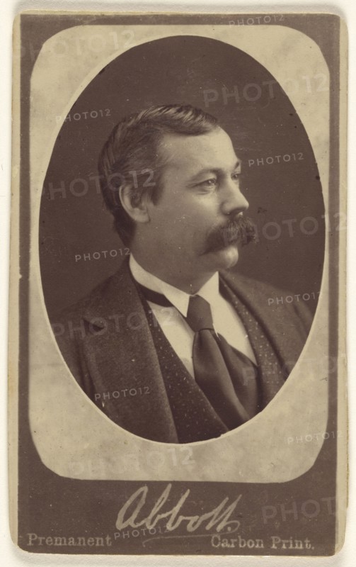 man with bushy moustache in 3,4 profile; Abbott; about 1870; Carbon print