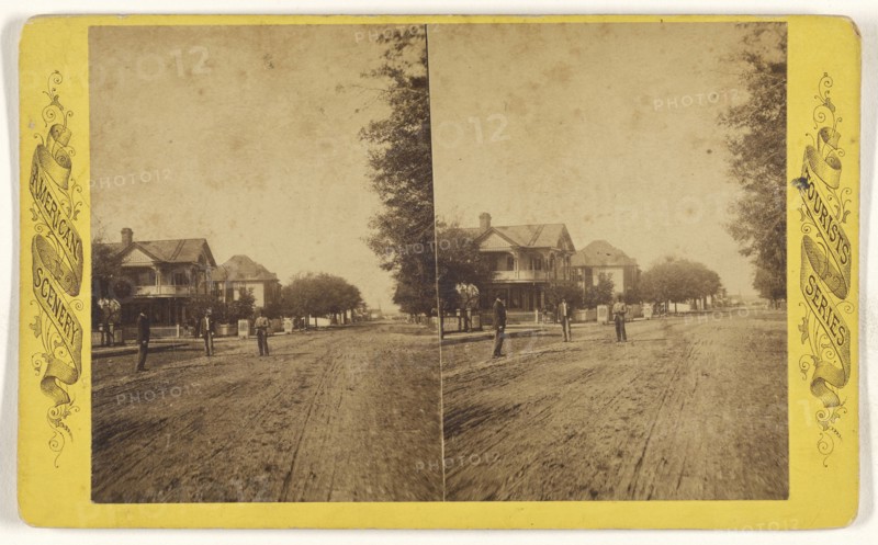 Main Street. Fernandina, Fla; American; about 1865 - 1875; Albumen silver print