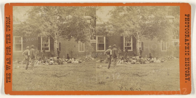 Wounded at Fredericksburgh, Va; Studio of Mathew B. Brady, American, about 1823 - 1896, about 1861 - 1865; Albumen silver print