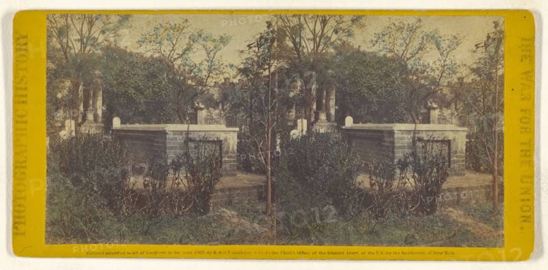 View of John C. Calhoun's Tomb, Charleston, S.C; Edward and Henry T. Anthony & Co., American, 1862 - 1902, 1865; Hand-colored