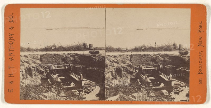 Wreck of the large Blakely Gun, on the Battery, Charleston, S.C; Edward and Henry T. Anthony & Co. American, 1862 - 1902