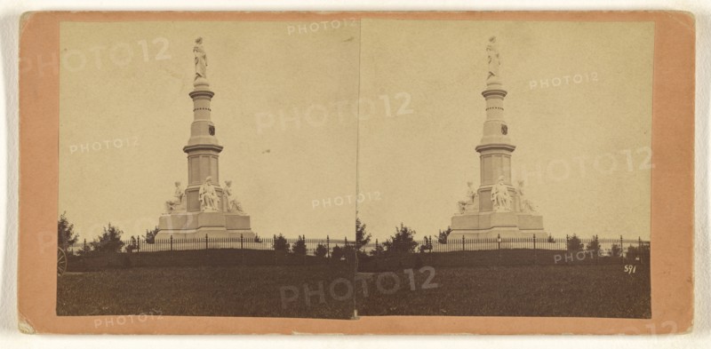 Battle-field of Gettysburg - Monument in Soldiers' National Cemetery; Tipton & Myers; about 1869; Albumen silver print