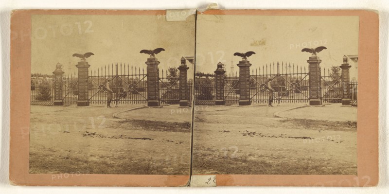 Battle-field of Gettysburg - Front Entrance to National Cemetery; Tipton & Myers; about 1869; Albumen silver print