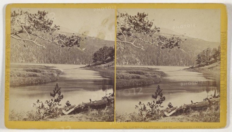 Chambers Lake, Looking West Cache-a-la-Poudre, Colorado; Joseph Collier, American, born Scotland, 1836 - 1910, 1865 - 1870