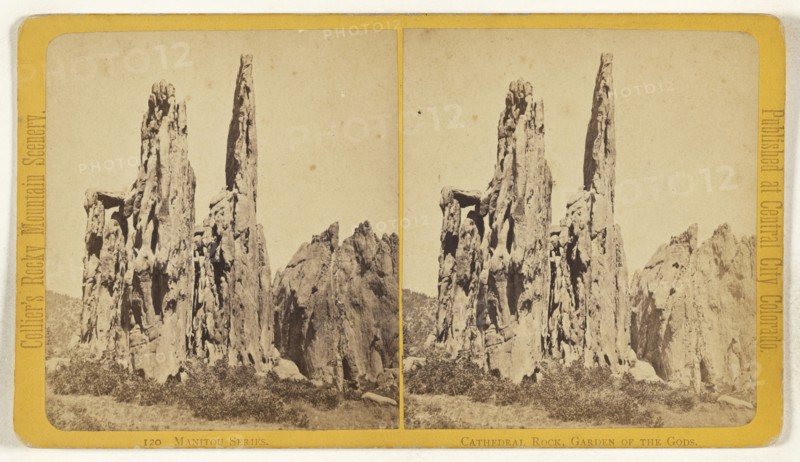 Cathedral Rock, Garden of the Gods. Manitou, Colorado; Joseph Collier, American, born Scotland, 1836 - 1910, 1865 - 1870
