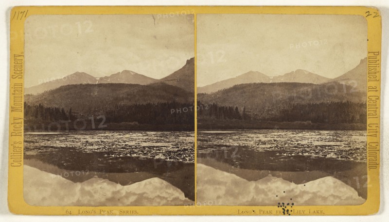 Long's Peak from Lily Lake. Colorado; Joseph Collier, American, born Scotland, 1836 - 1910, 1865 - 1870; Albumen silver print