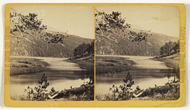 Chambers Lake, Looking West. Cache-a-la-Poudre, Colorado; Joseph Collier, American, born Scotland, 1836 - 1910, 1865 - 1870