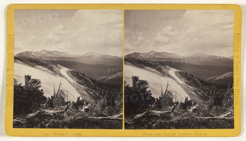 From the Crater Looking North. Colorado; Joseph Collier, American, born Scotland, 1836 - 1910, 1865 - 1870; Albumen silver