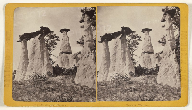 Quaker Wedding. Colorado; Joseph Collier, American, born Scotland, 1836 - 1910, 1865 - 1870; Albumen silver print