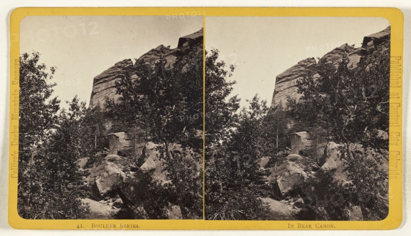 In Bear Canon. Boulder, Colorado; Joseph Collier, American, born Scotland, 1836 - 1910, 1865 - 1870; Albumen silver print