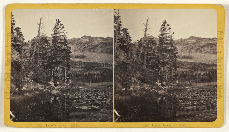 Lily Lake, Looking East. Long's Peak, Colorado; Joseph Collier, American, born Scotland, 1836 - 1910, 1865 - 1870; Albumen
