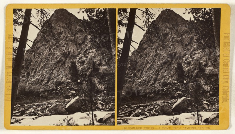 A Dome from Camping Ground. Boulder, Colorado; Joseph Collier, American, born Scotland, 1836 - 1910, 1865 - 1870; Albumen