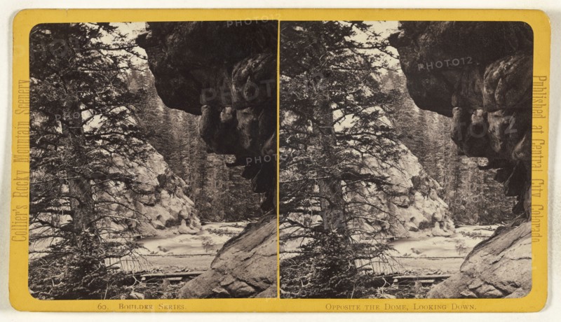 Opposite The Dome, Looking Down. Boulder, Colorado; Joseph Collier, American, born Scotland, 1836 - 1910, 1865 - 1870; Albumen