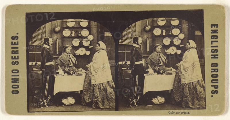 Only my cousin. Comic Series. English Groups; British; 1870s; Albumen silver print