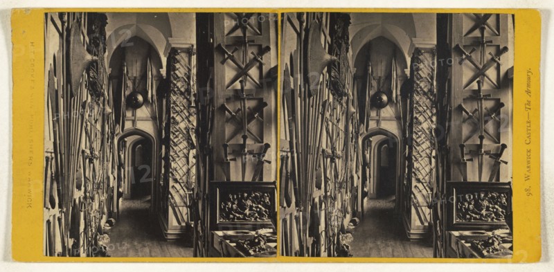 Warwick Castle - The Armoury; Henry T. Cooke & Son; about 1870; Albumen silver print