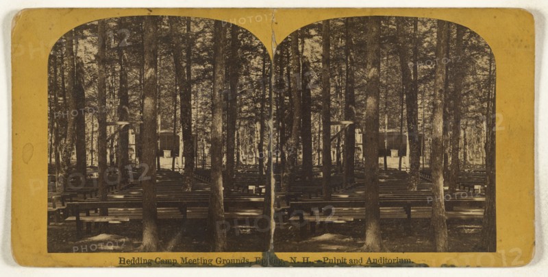 Hedding Camp Meeting Grounds, Epping, N.H., Pulpit and Auditorium; Oliver H. Copeland, American, 1836 - 1876, about 1875