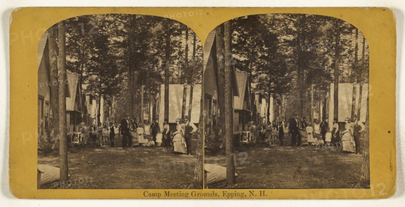 Camp Meeting Grounds, Epping, N.H; Oliver H. Copeland, American, 1836 - 1876, about 1875; Albumen silver print