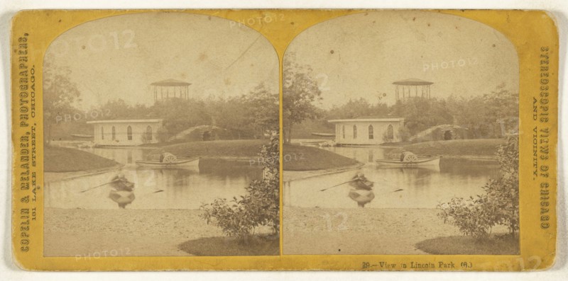 View of Lincoln Park. Chicago, Illinois; Copelin & Melander; 1870s; Albumen silver print