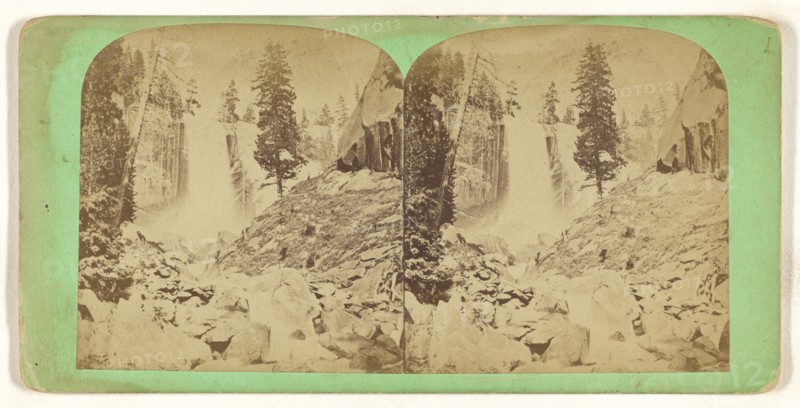 Vernal Falls. Yo-Semite Valley. California; American; 1860s; Albumen silver print