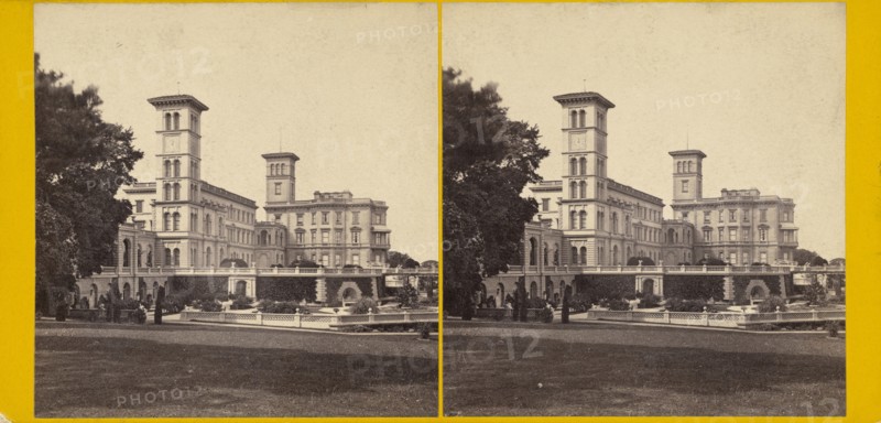 Osborne, - from the North East. The Residence of Her Majesty. Isle of Wight; Frank Mason Good, English, 1839 - 1928, Isle of