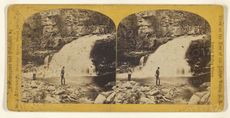 Minnisink Falls - Stony Creek; M.A. Kleckner, American, active Pennsylvania 1870s, 1870s; Albumen silver print