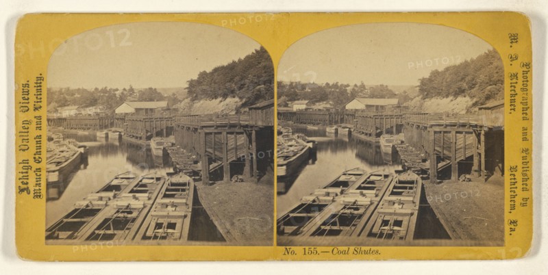 Coal Shutes. Pennsylvania; M.A. Kleckner, American, active Pennsylvania 1870s, 1870s; Albumen silver print