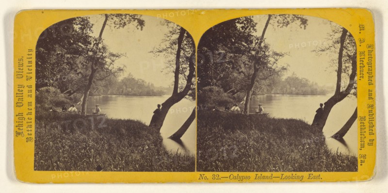 Calypso Island - Looking East; M.A. Kleckner, American, active Pennsylvania 1870s, about 1870; Albumen silver print