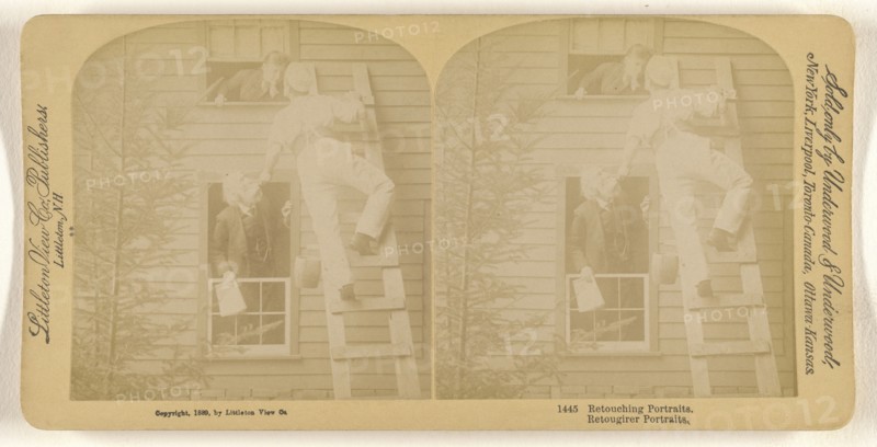 Retouching Portraits; Franklin G. Weller, American, 1833 - 1877, 1889; Albumen silver print