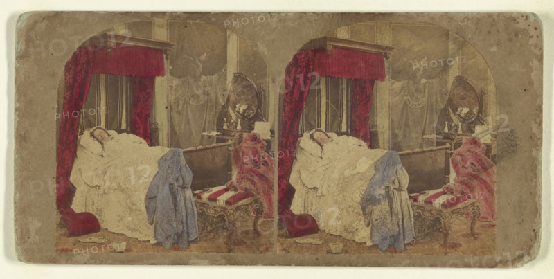 A Dream after seeing Pepper's Ghost; Attributed to London Stereoscopic Company, active 1854 - 1890, about 1865; Hand colored