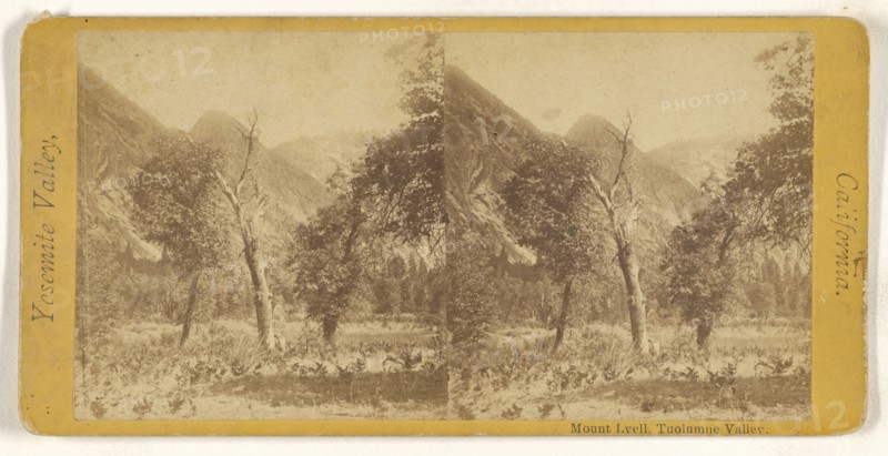 Mount Lyell, Tuolumne Valley; about 1868; Albumen silver print