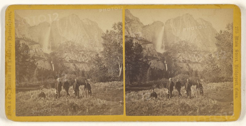 Yosemite Fall, Height 2634 feet; Unknown, or Irish & Company; about 1868; Albumen silver print