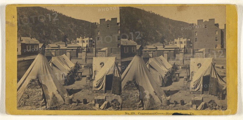 Contraband Camp - Harper's Ferry, Va; John P. Soule, American, 1827 - 1904, 1865; Albumen silver print
