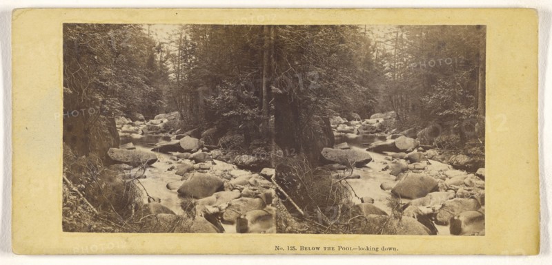 Below The Pool. - looking down; John P. Soule, American, 1827 - 1904, 1861 - 1862; Albumen silver print