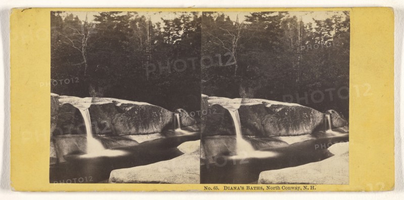 Diana's Baths, North Conway, N.H; John P. Soule, American, 1827 - 1904, 1861 - 1862; Albumen silver print