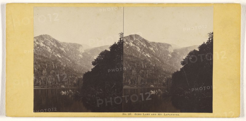Echo Lake and Mt. Lafayette; John P. Soule, American, 1827 - 1904, 1861 - 1862; Albumen silver print