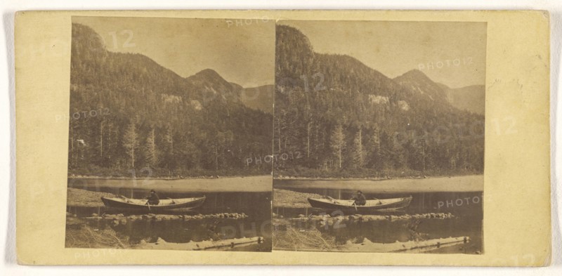 Eagle Cliff, across Echo Lake; John P. Soule, American, 1827 - 1904, about 1861; Albumen silver print