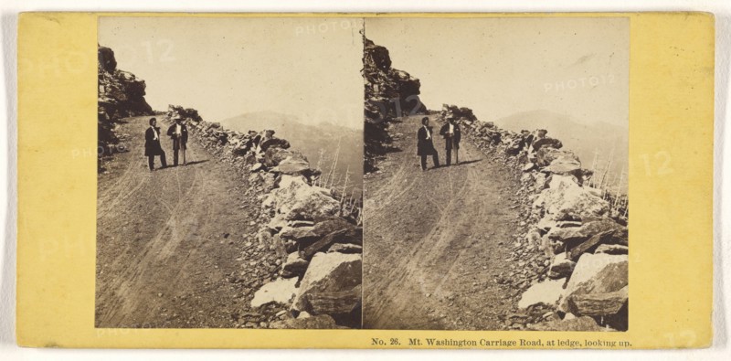 Mt. Washington Carriage Road, at ledge, looking up; John P. Soule, American, 1827 - 1904, about 1861; Albumen silver print