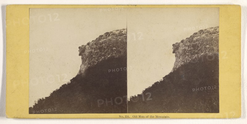 Old Man of the Mountain; John P. Soule, American, 1827 - 1904, about 1861; Albumen silver print