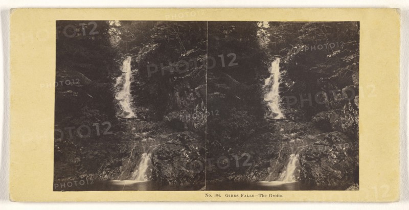 Gibbs Fall - The Grotto; John P. Soule, American, 1827 - 1904, about 1861; Albumen silver print