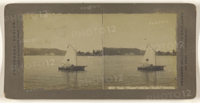 Capt. Ginger and his Yacht, Jamaica; American; about 1900; Gelatin silver print